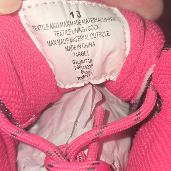 All In Motion Girl's Gray and Pink Lace-Up Boots, Size 13Y, NWT - Picture 10 of 10